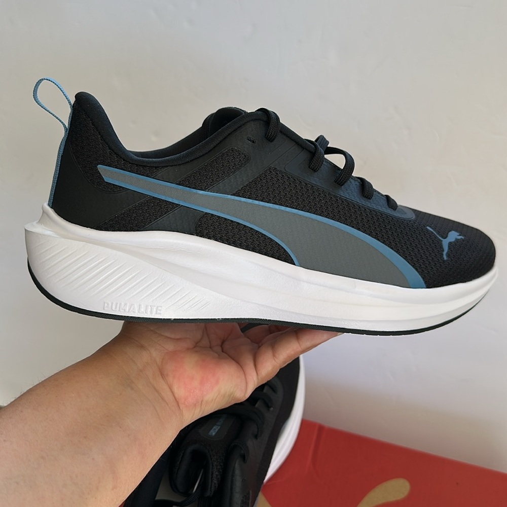 PUMA Men’s Running Sneakers Black and Blue - Picture 12 of 16